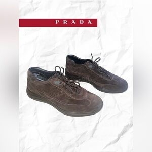 Prada Sport Men's Dark Brown Suede Sneakers